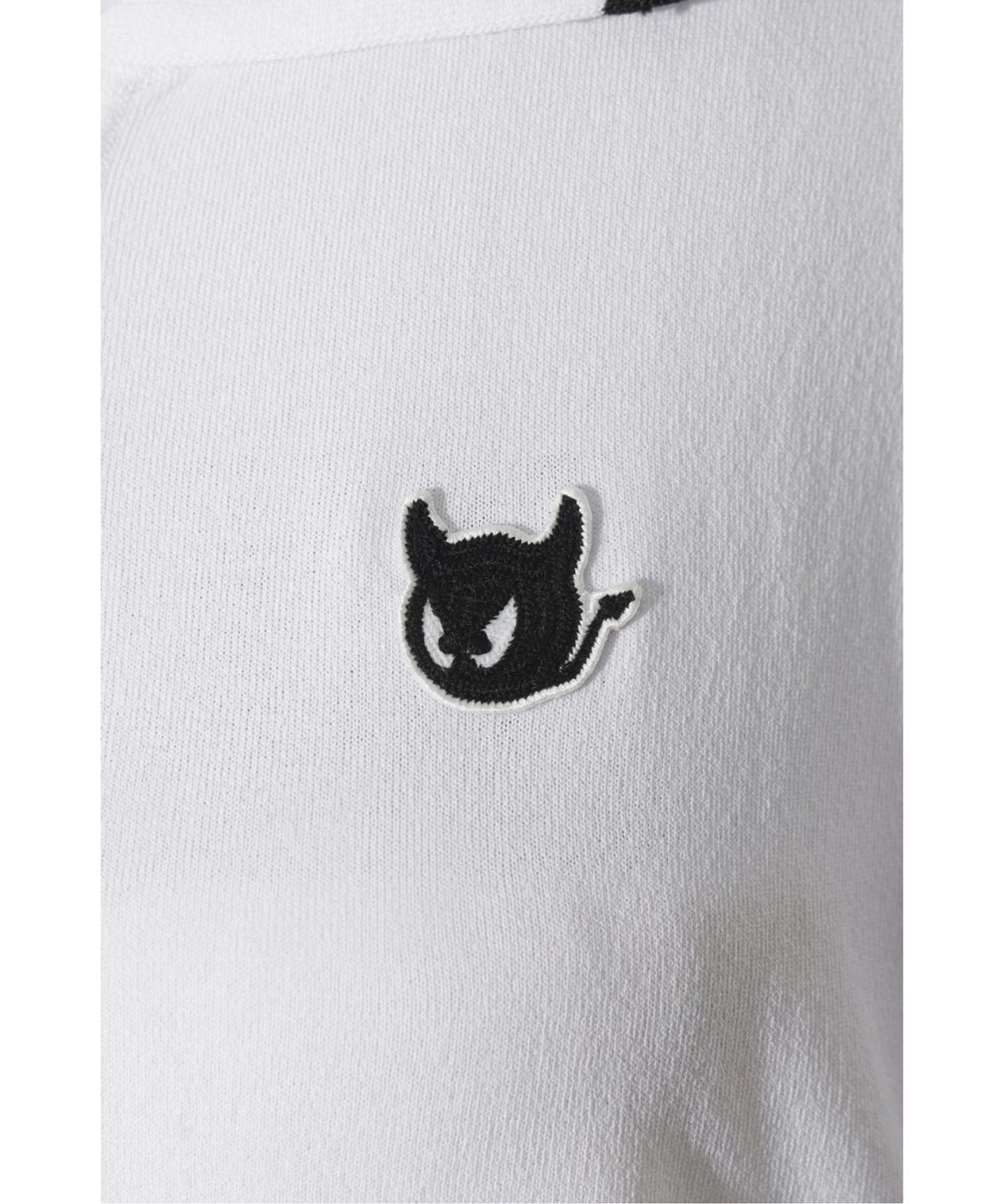 왁(WAAC) Women Big Collar Knit Hybrid Polo WWTBM26301WHX
