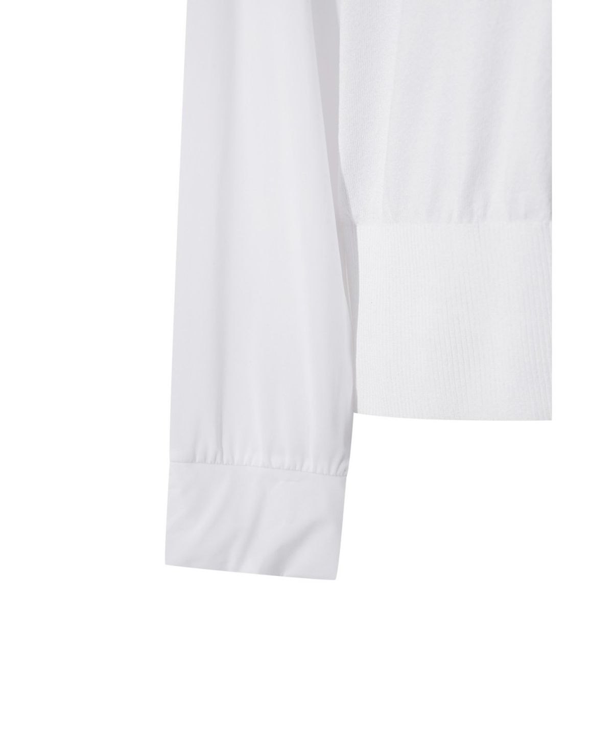 왁(WAAC) Women Big Collar Knit Hybrid Polo WWTBM26301WHX