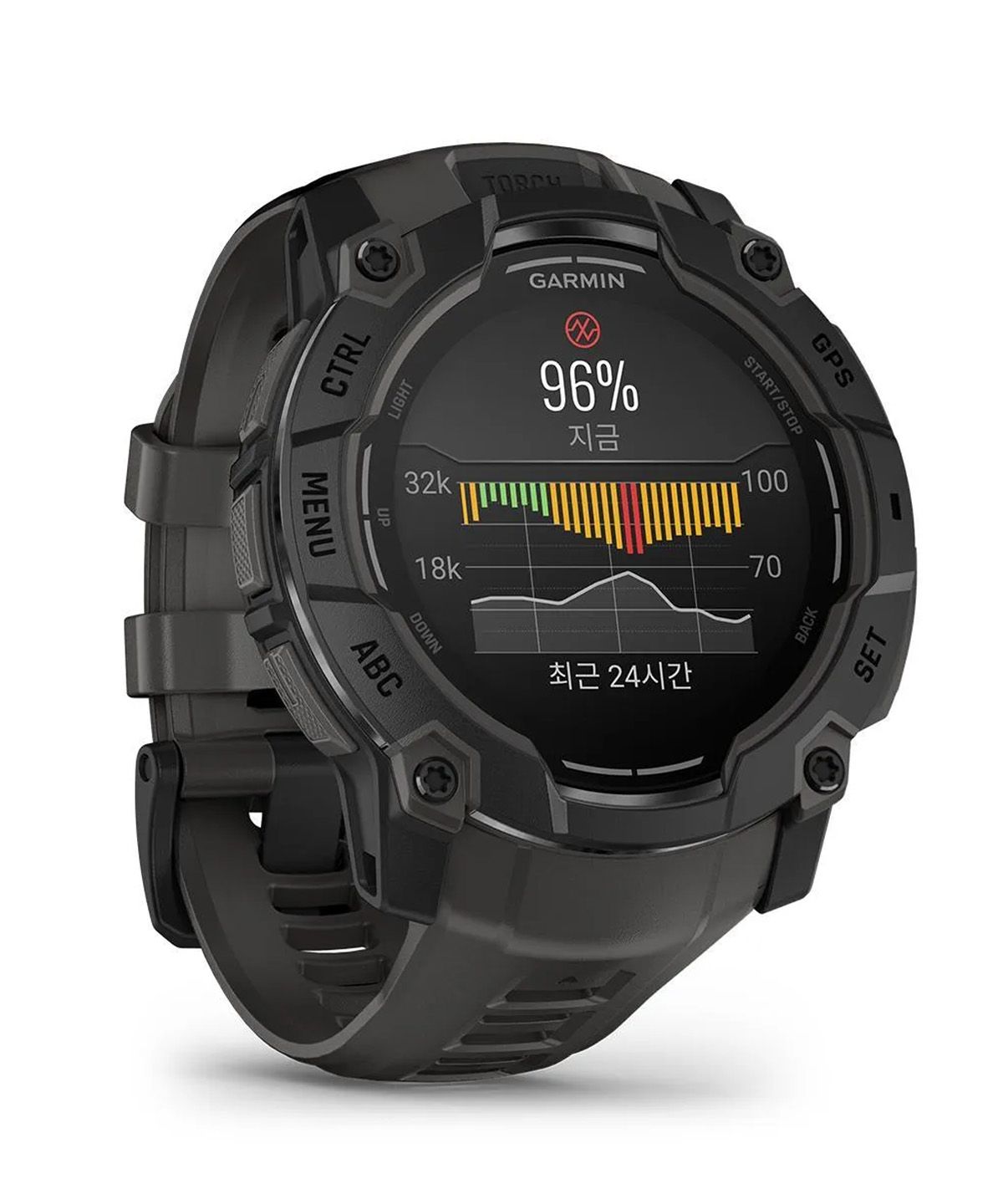 가민(GARMIN) 인스팅트3 50mm AMOLED 블랙(차콜 밴드)