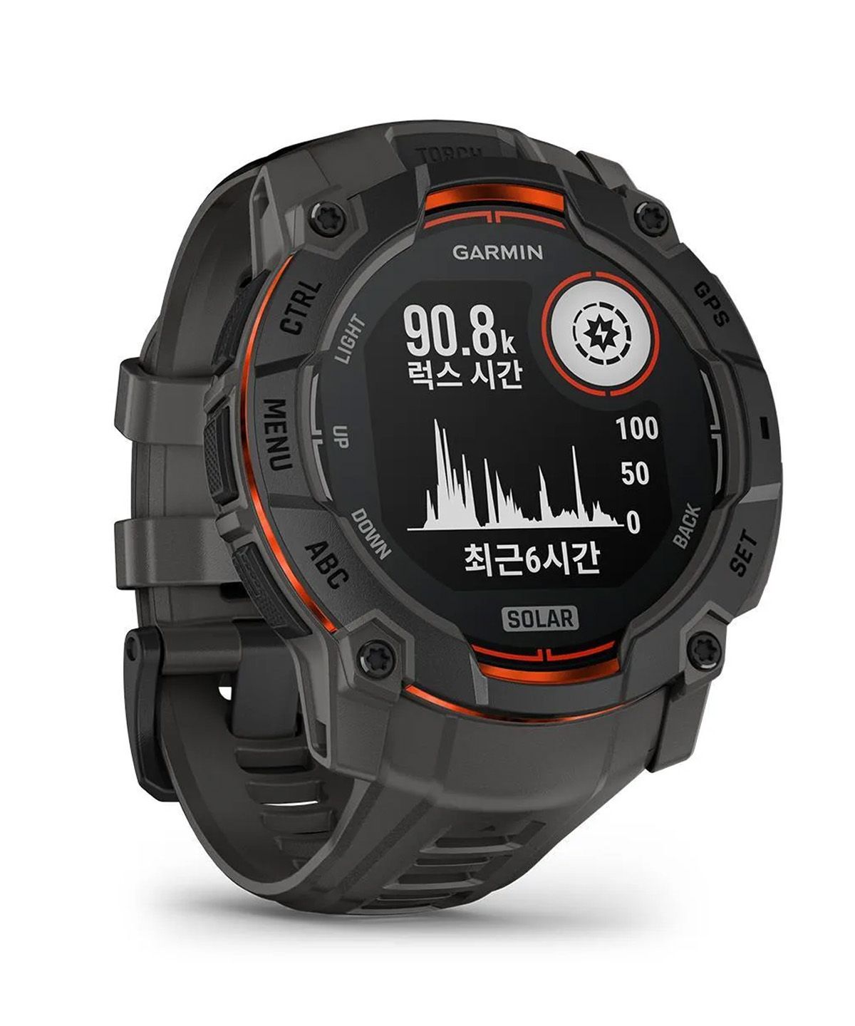 가민(GARMIN) 인스팅트3 50mm SOLAR 블랙 (차콜 밴드)