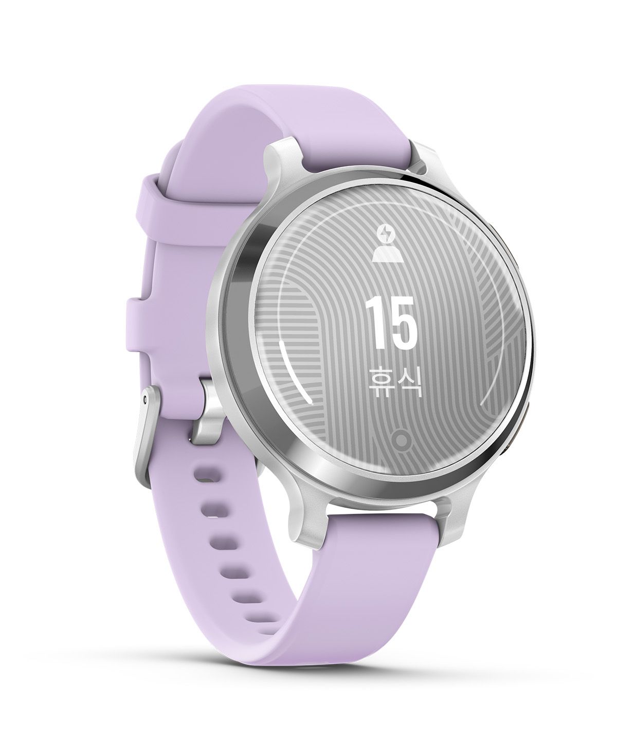 가민(GARMIN) 릴리 2 액티브 실버(재스민 퍼플 실리콘 밴드)