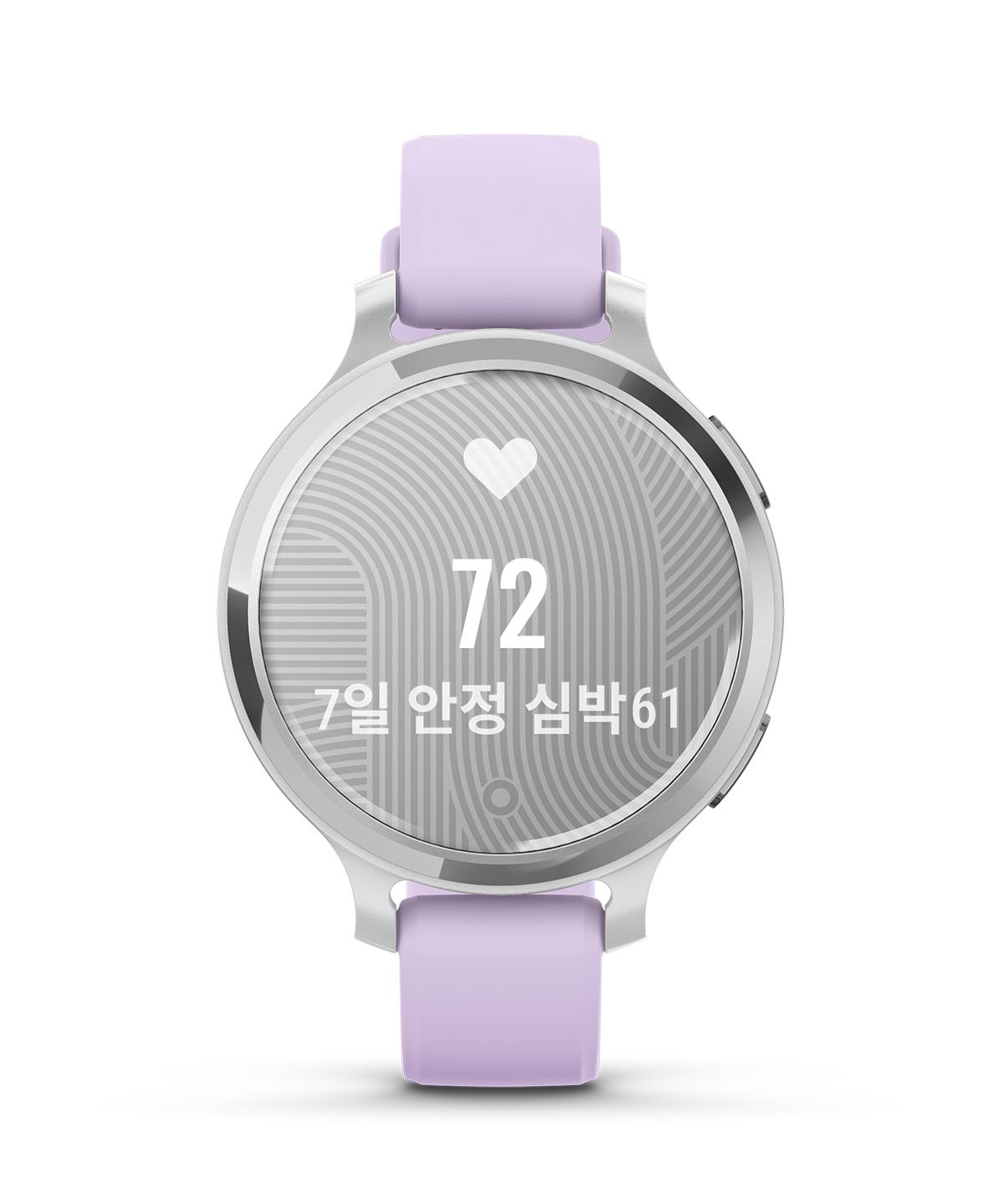 가민(GARMIN) 릴리 2 액티브 실버(재스민 퍼플 실리콘 밴드)