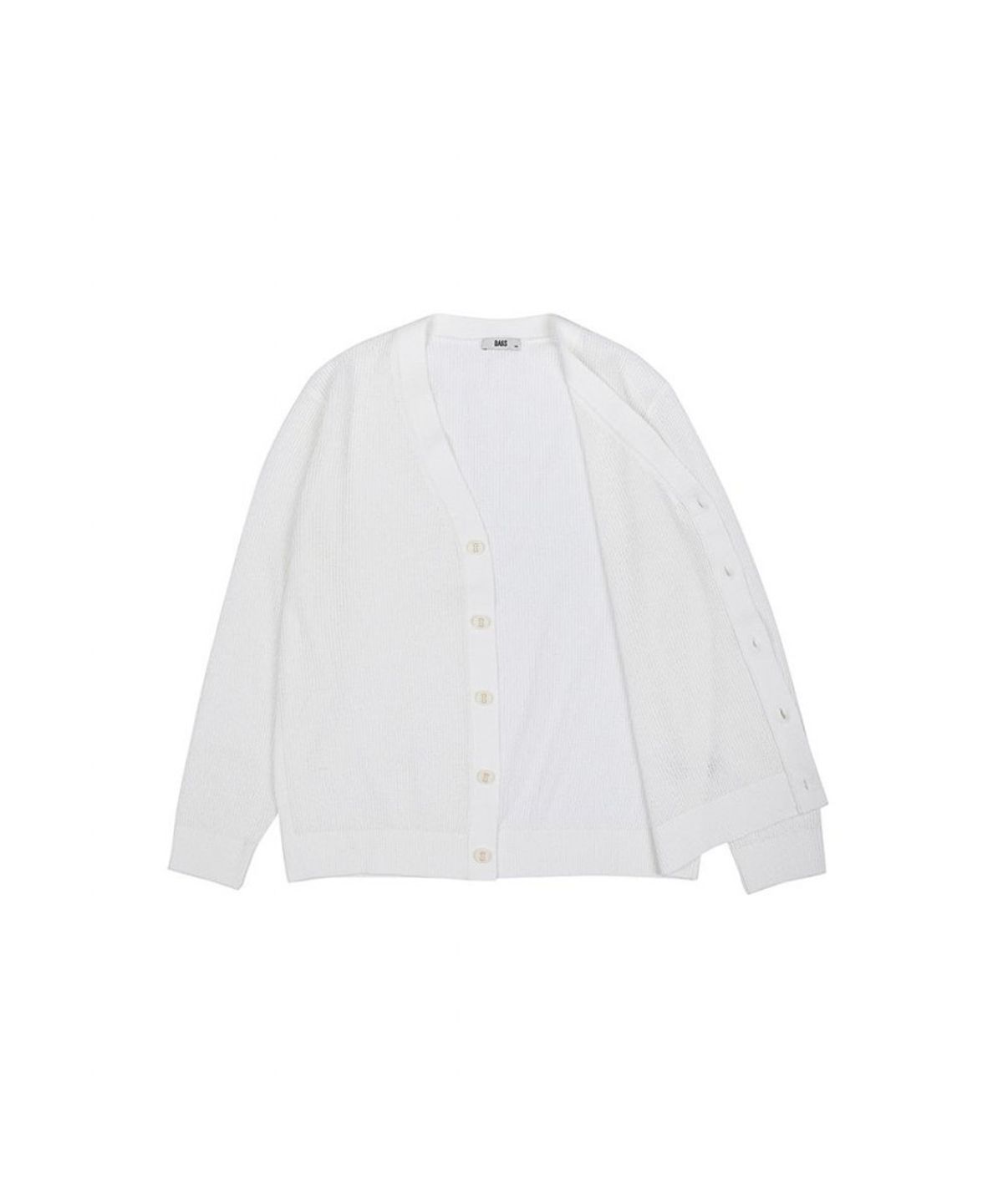 닥스셔츠(DAKS SHIRTS) 스카시 부클 가디건 화이트_DLS1SWCD102A1