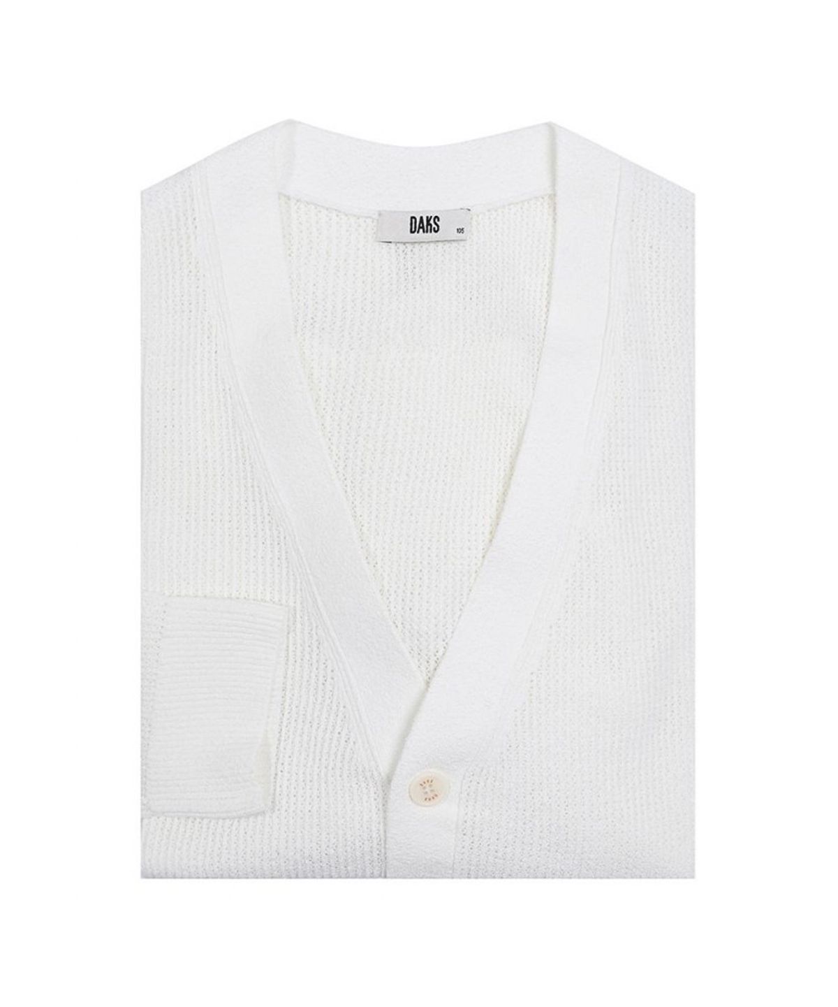 닥스셔츠(DAKS SHIRTS) 스카시 부클 가디건 화이트_DLS1SWCD102A1