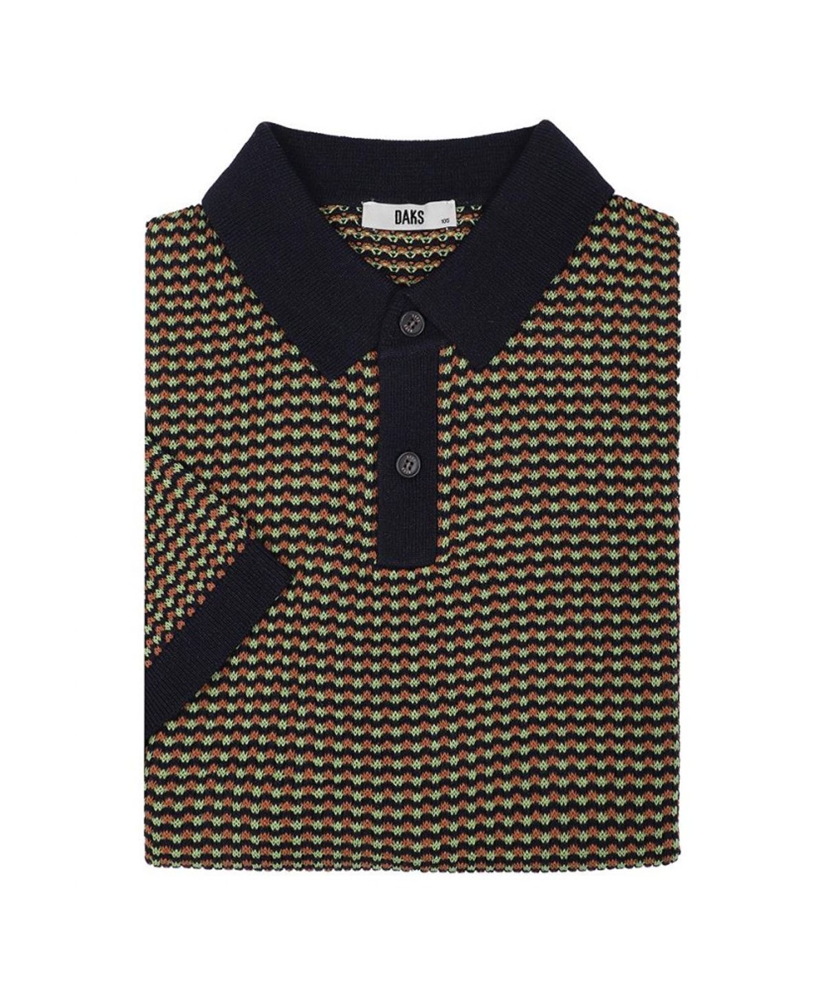 닥스셔츠(DAKS SHIRTS) 페이퍼 혼방 3색 카라니트 네이비_DLS1SWTS112N1