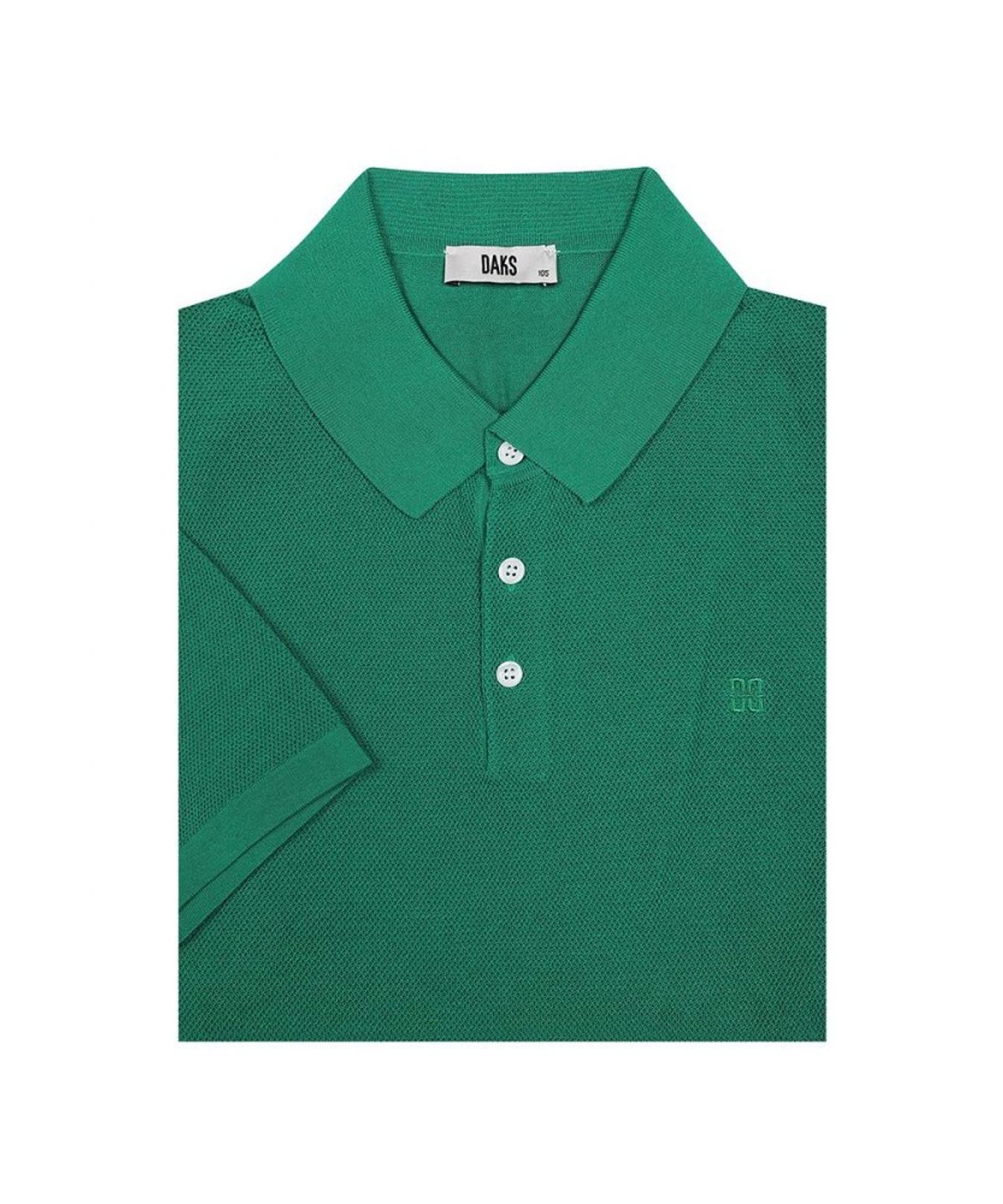 닥스셔츠(DAKS SHIRTS) 면혼방 반팔 카라니트 그린_DLS1SWTS150E1