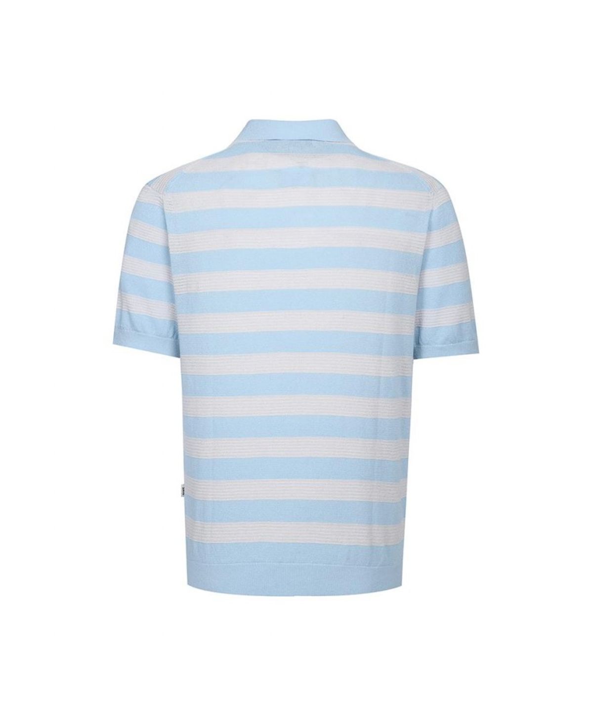 닥스셔츠(DAKS SHIRTS) 스트라이프 반팔 카라니트 블루_DLS1SWTS109B1