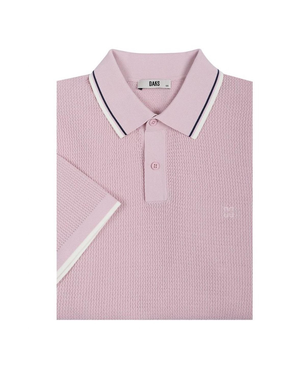 닥스셔츠(DAKS SHIRTS) 면혼방 반팔 카라니트 핑크_DLS1SWTS110P1