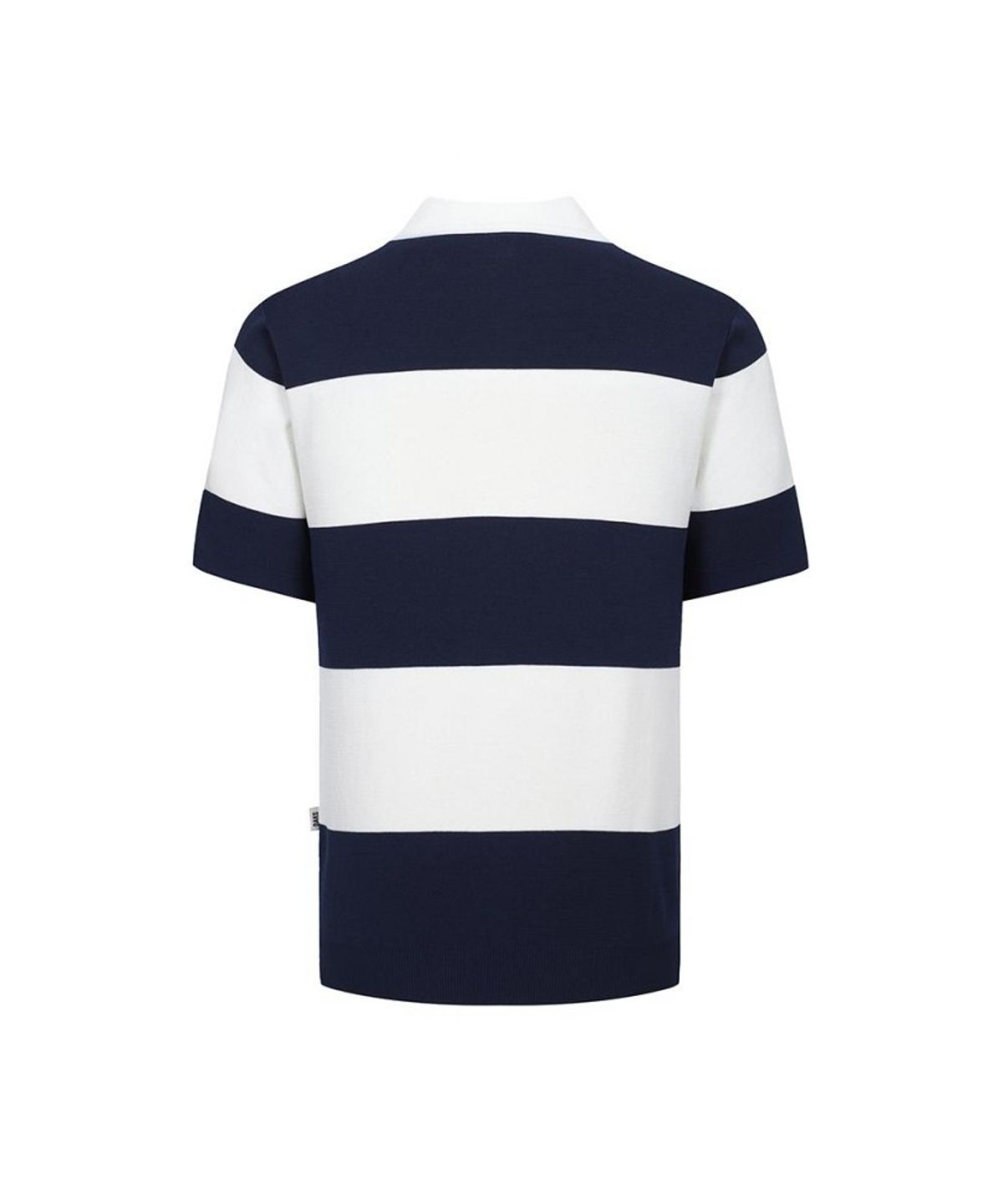 닥스셔츠(DAKS SHIRTS) 스트라이프 반팔 카라니트 네이비_DLS1SWTS111N1