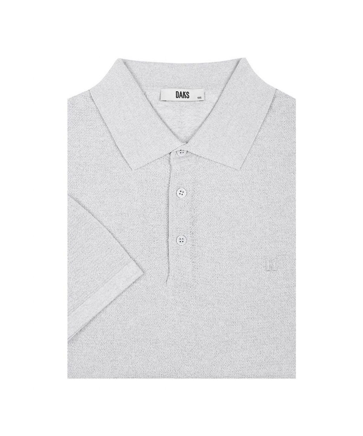닥스셔츠(DAKS SHIRTS) 면혼방 반팔 카라니트 그레이_DLS1SWTS101G1