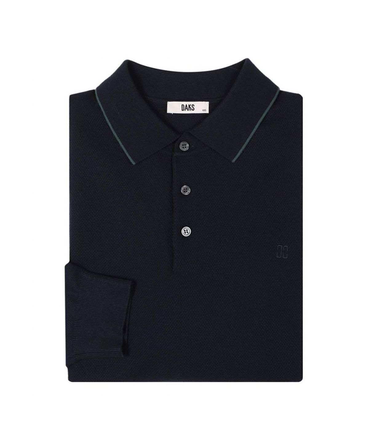닥스셔츠(DAKS SHIRTS) 비스코스 혼방 카라니트 네이비_DLA1SWTL101N1