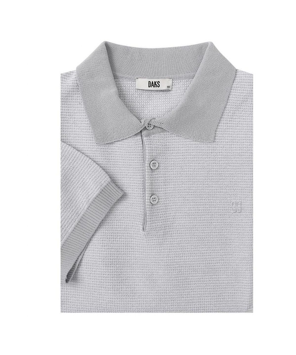 닥스셔츠(DAKS SHIRTS) 면혼방 투톤 조직감 카라니트_DMS1SWTS112G1