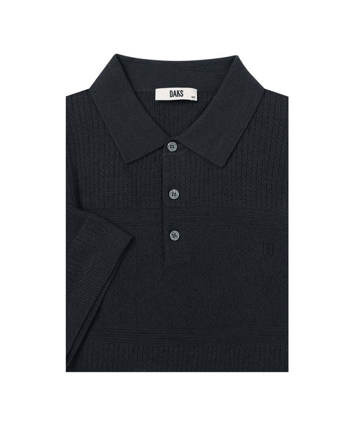 닥스셔츠(DAKS SHIRTS) 린넨혼방 블록 조직감 카라니트_DMS1SWTS111G1