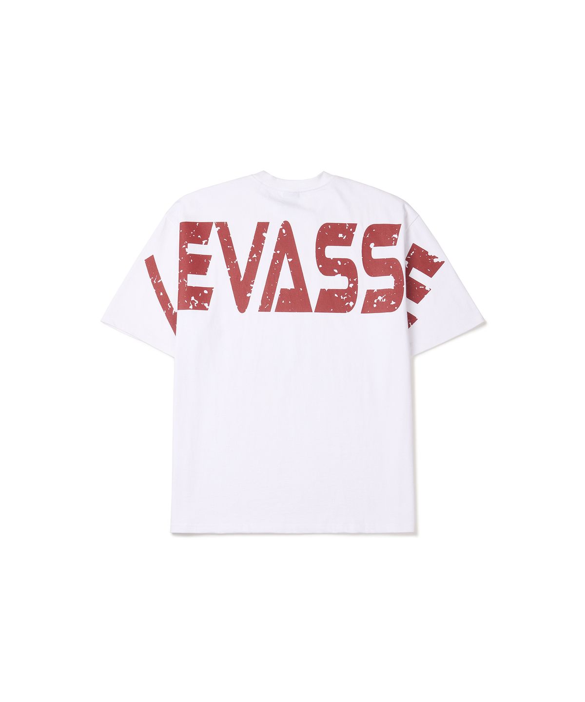 르바세(LEVASSE) Old School Overfit Tee – White (Red Logo)