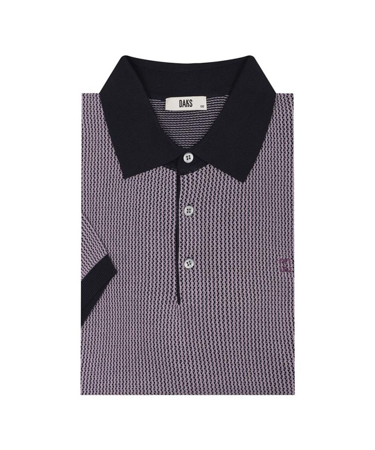 닥스셔츠(DAKS SHIRTS) 면혼방 자카드 조직감 카라니트_DMS1SWTS105N1