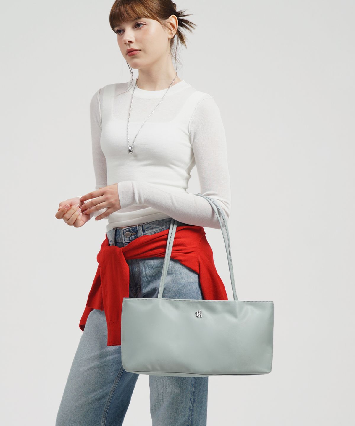 쓰리마인즈(TRM) TRM 리사이클 나일론 오블롱 쇼퍼백 T70W