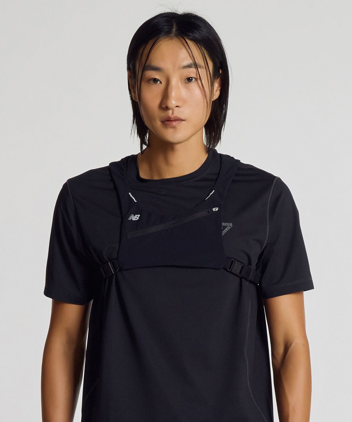 뉴발란스(NEW BALANCE) NBGUG25303 / PF 경량 하네스 러닝베스트 (BLACK)