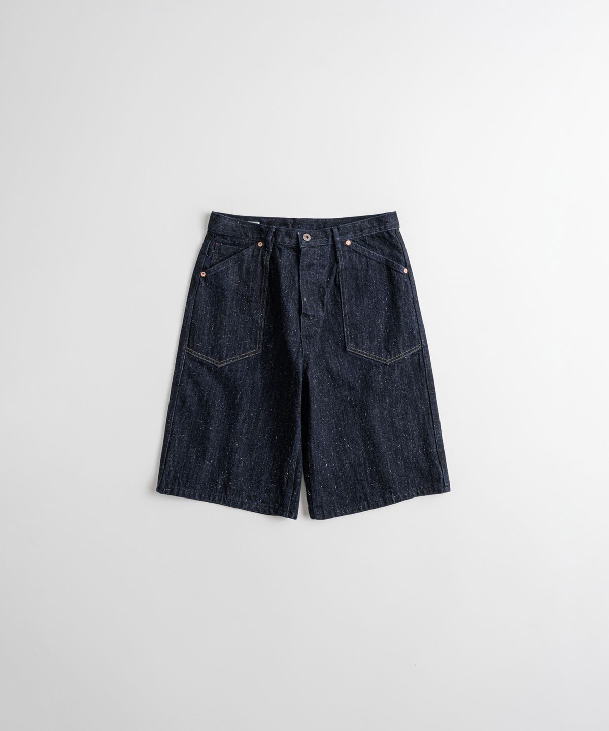 비헤비어(BEHEAVYER) DISTRESSED M35 1/2 TROUSERS nep indigo