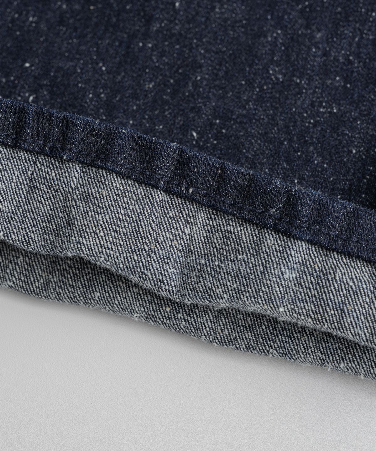 비헤비어(BEHEAVYER) DISTRESSED M35 1/2 TROUSERS nep indigo
