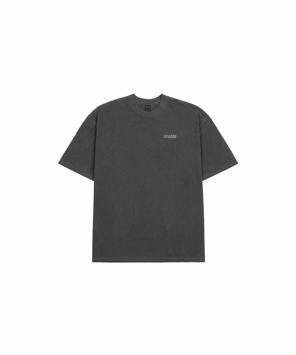 르바세(LEVASSE) Old School Overfit Tee – Pigment Charcoal