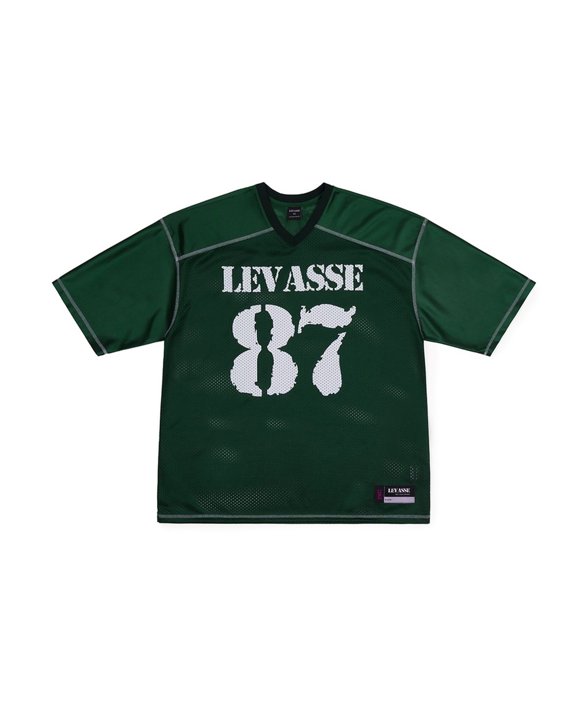 르바세(LEVASSE) Mesh Rugby Shirt – Green