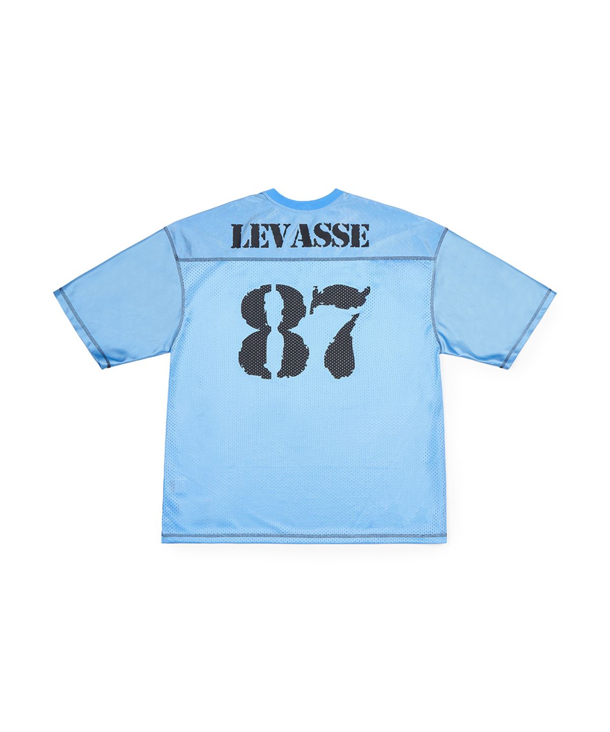 르바세(LEVASSE) Mesh Rugby Shirt – Sky blue