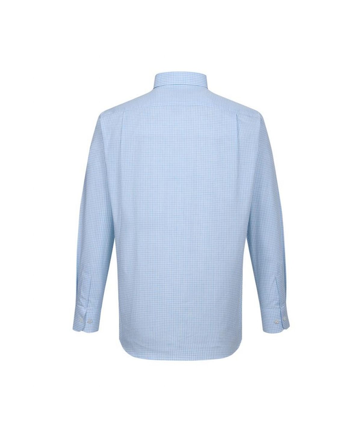 닥스셔츠(DAKS SHIRTS) 코튼100 스몰체크 드레스 셔츠 블루_DLP1SHDL124B1