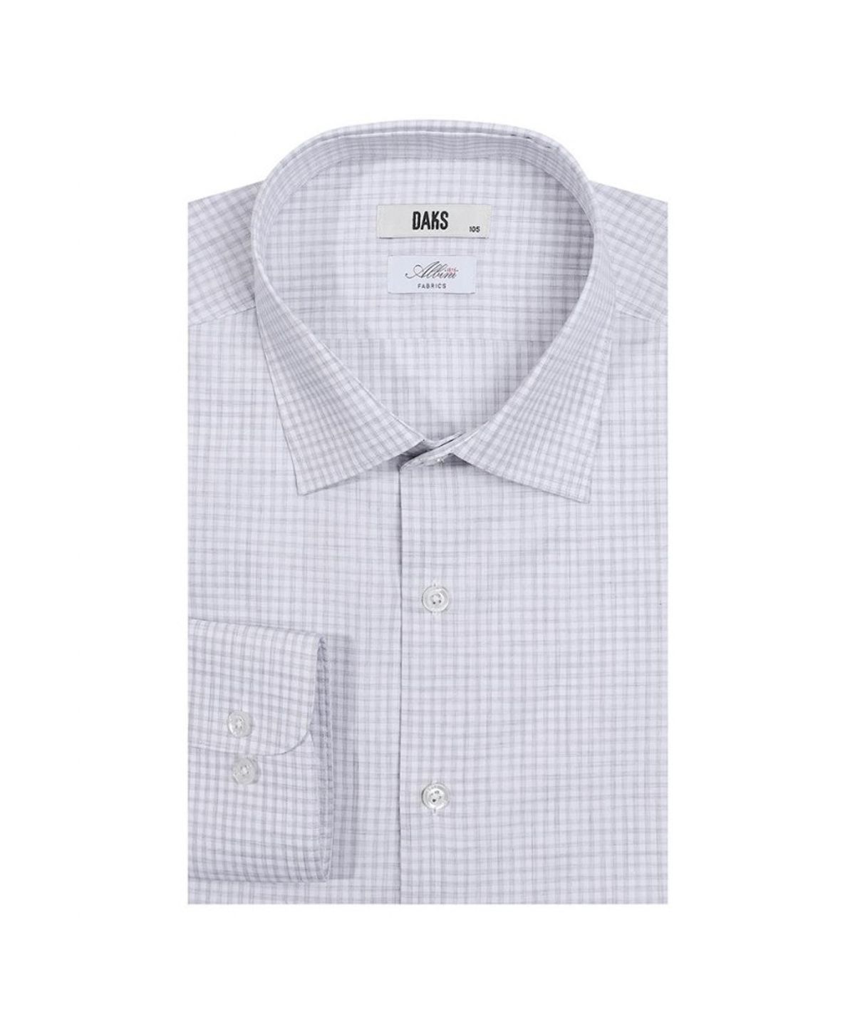 닥스셔츠(DAKS SHIRTS) 코튼100 스몰체크 드레스 셔츠 그레이_DLP1SHDL124G1