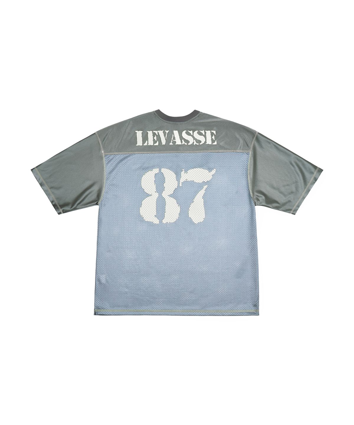 르바세(LEVASSE) Mesh Rugby Shirt – Charcoal