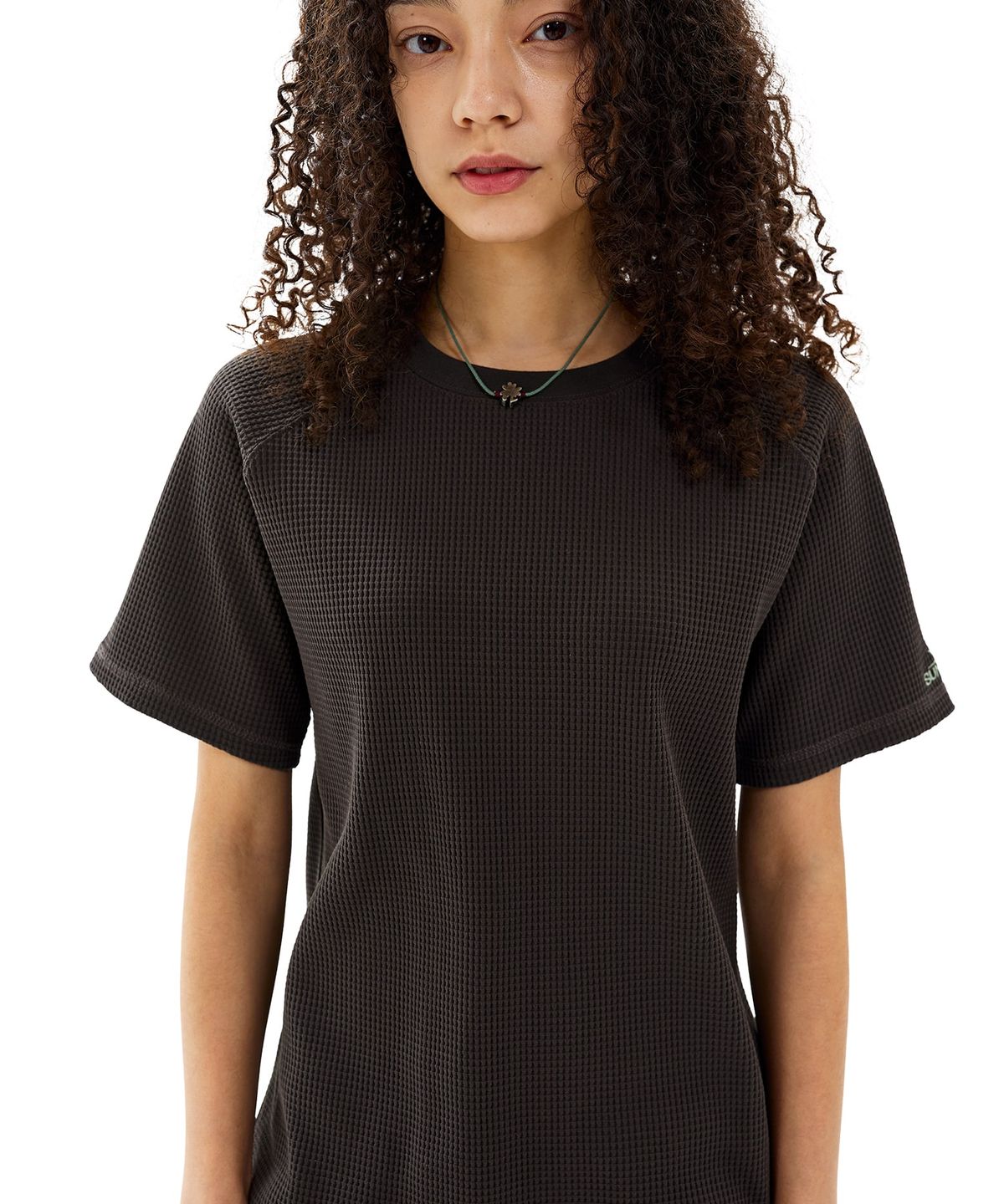 썬러브투어(SUNLOVETOUR) Aero Waffle Raglan Tee Charcoal