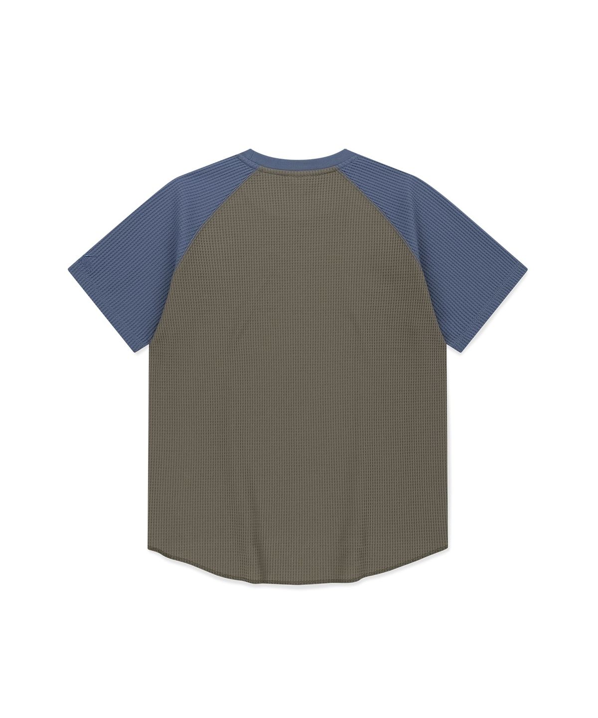 썬러브투어(SUNLOVETOUR) Aero Waffle Raglan Tee Taupe/Blue