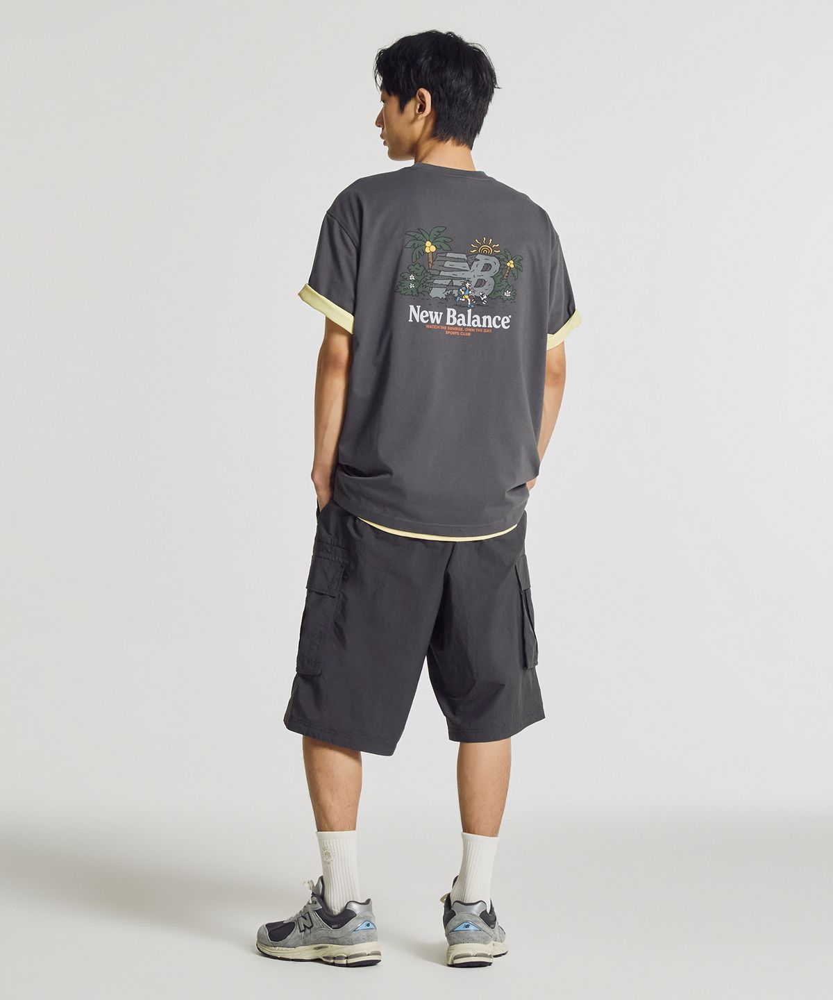 뉴발란스(NEW BALANCE) NBNVG21513 / UNI FROZEN 코튼라이크 카고 6부 버뮤다 쇼츠 (CHARCOAL)