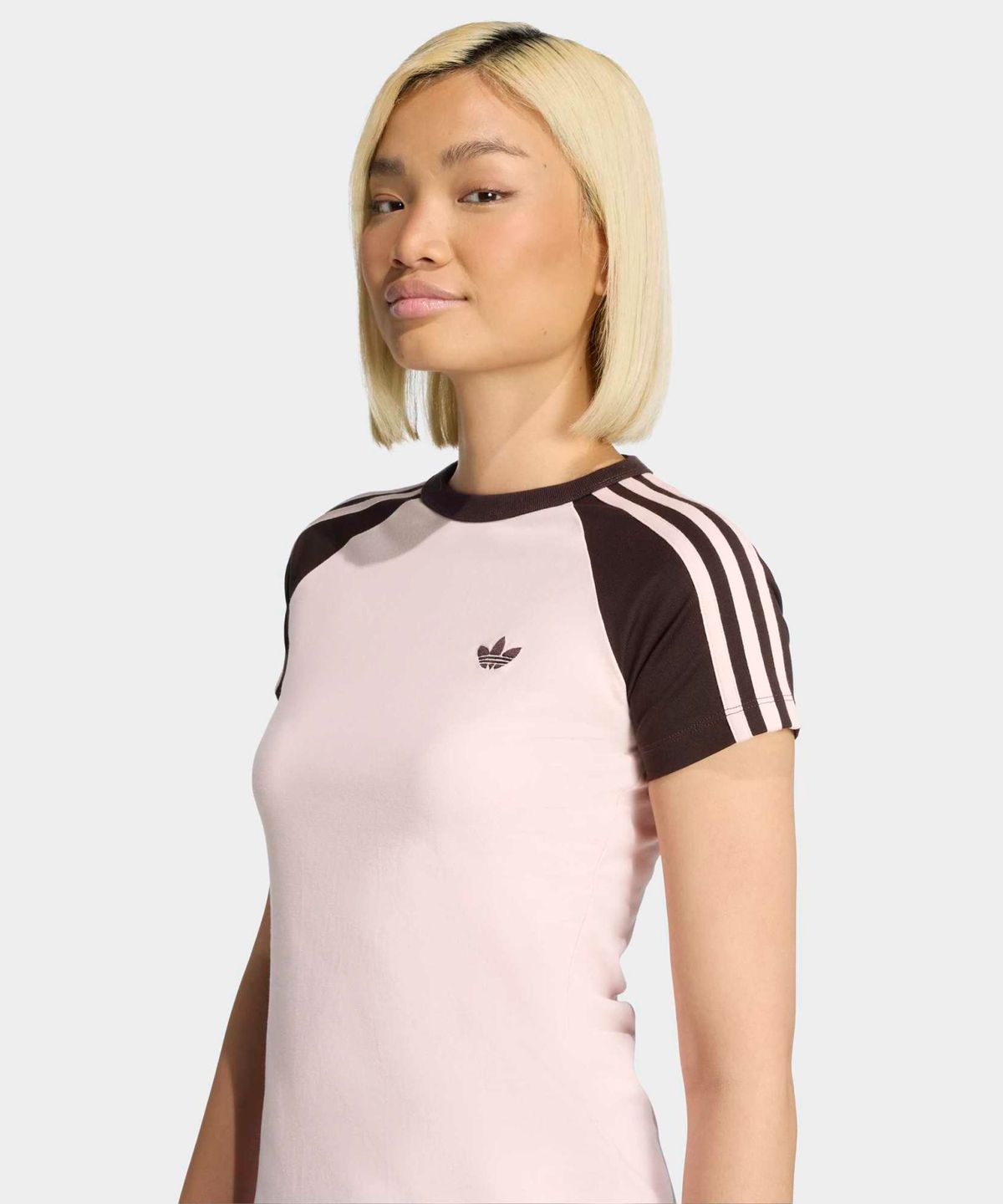 아디다스(ADIDAS) 슈퍼스타 티셔츠 - 샌디핑크:아우라커피 / KD3800