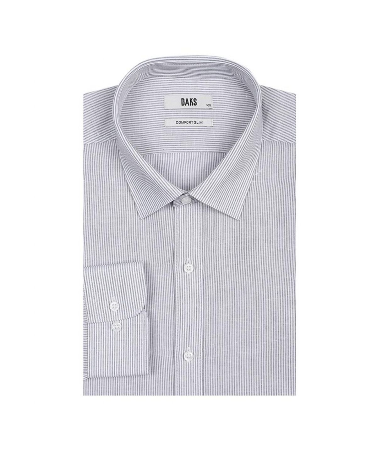닥스셔츠(DAKS SHIRTS) 린넨혼방 스트라이프 드레스컴포트슬림핏 셔츠_DLS1SHDL221G1
