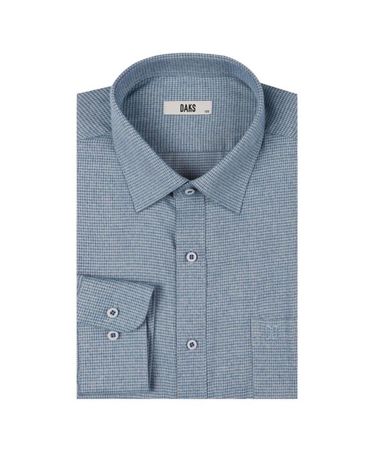 닥스셔츠(DAKS SHIRTS) 노케어 코튼혼방 마이크로 드레스셔츠 레귤러핏 그린_DLA2SHDL126E1