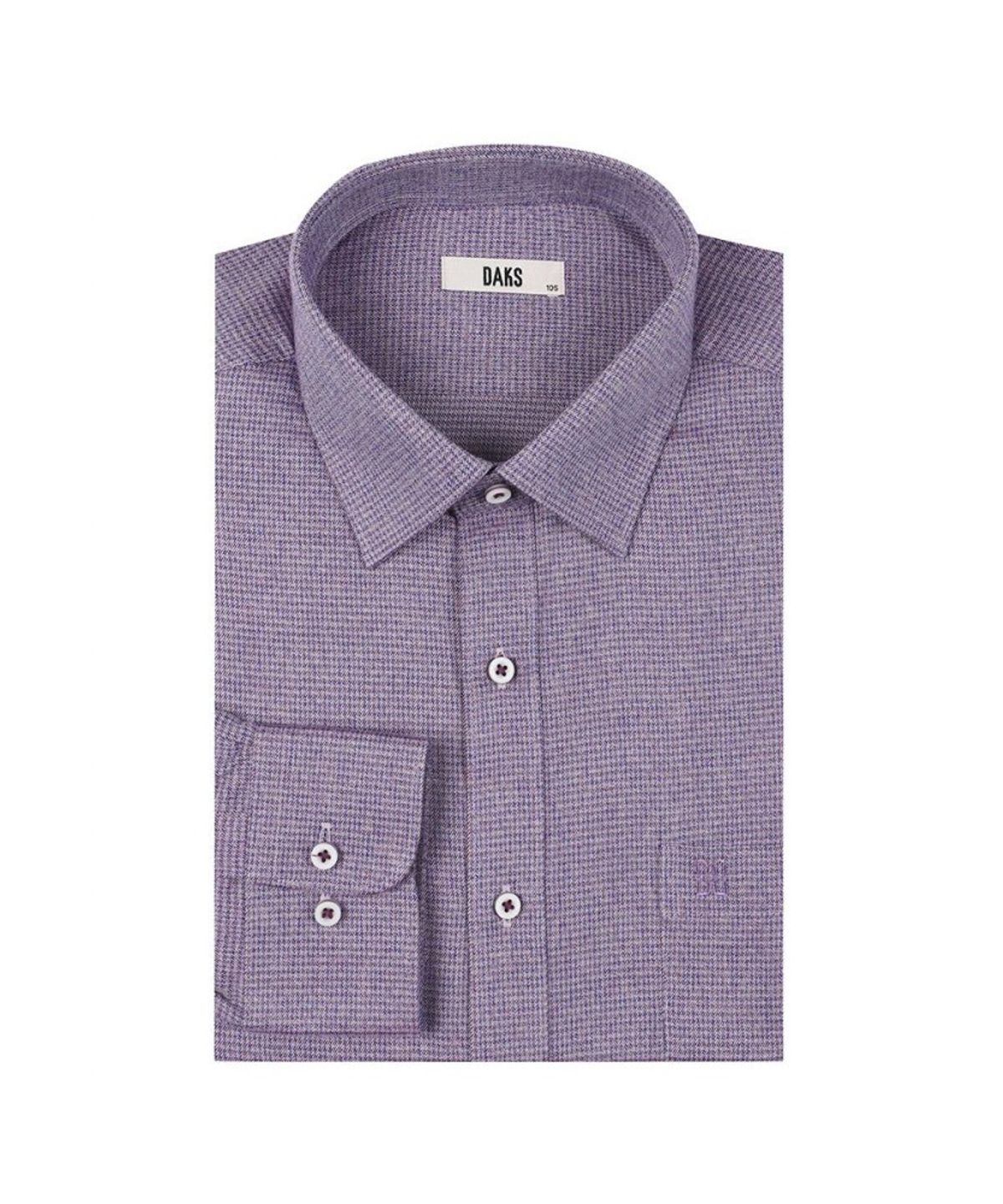 닥스셔츠(DAKS SHIRTS) 노케어 코튼혼방 마이크로 드레스셔츠 레귤러핏 바이올렛_DLA2SHDL126V1