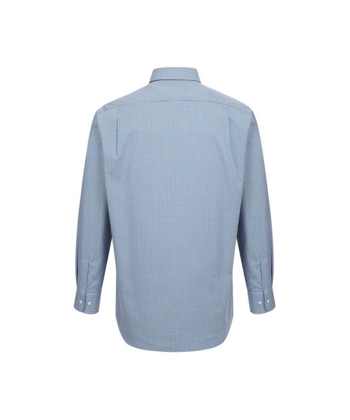닥스셔츠(DAKS SHIRTS) 스몰체크 드레스셔츠 레귤러핏 블루_DLP2SHDL122B1