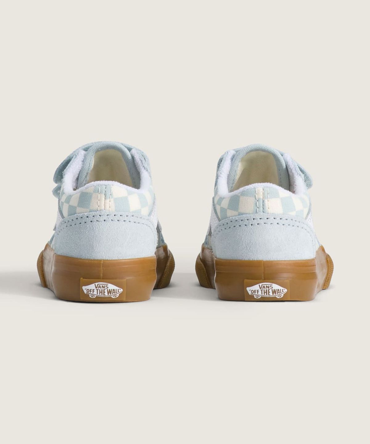 반스 키즈(VANS KIDS) 올드스쿨 V 토들러 - 검 체크 다운 미스트 / VN000CTGFOA1