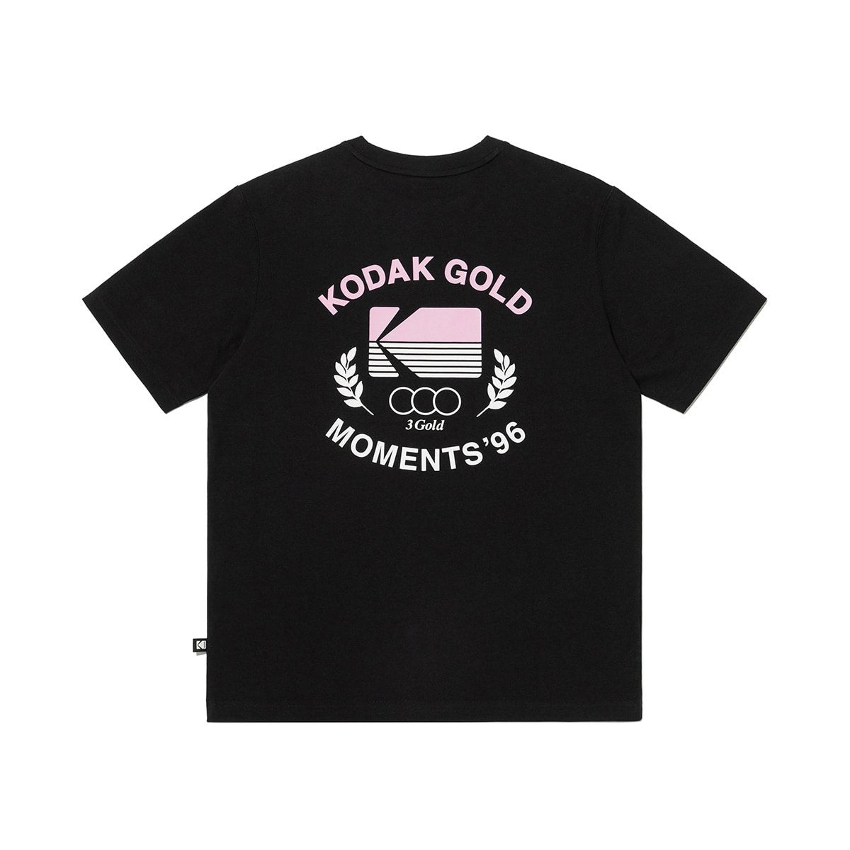 코닥(KODAK) 골드모먼트 코튼 그래픽 반팔 티셔츠 BLACK