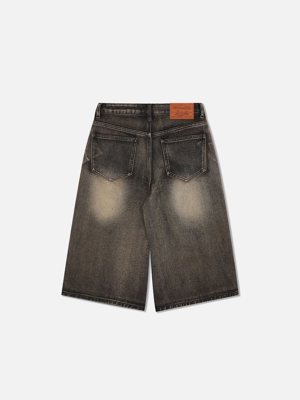 엘프릭 에덴(AELFRIC EDEN) Vintage Washed Longline Jorts 데님 팬츠 AE24CPQ30422-01DBRN