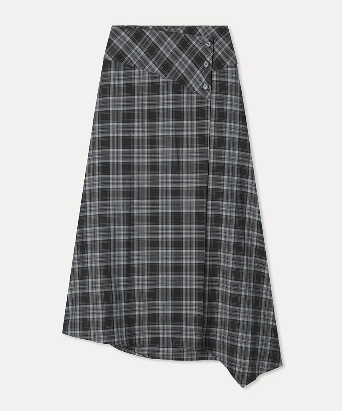 미쏘(MIXXO) 체크 언발 스커트 RE WHG326B_MIWWHG50QB