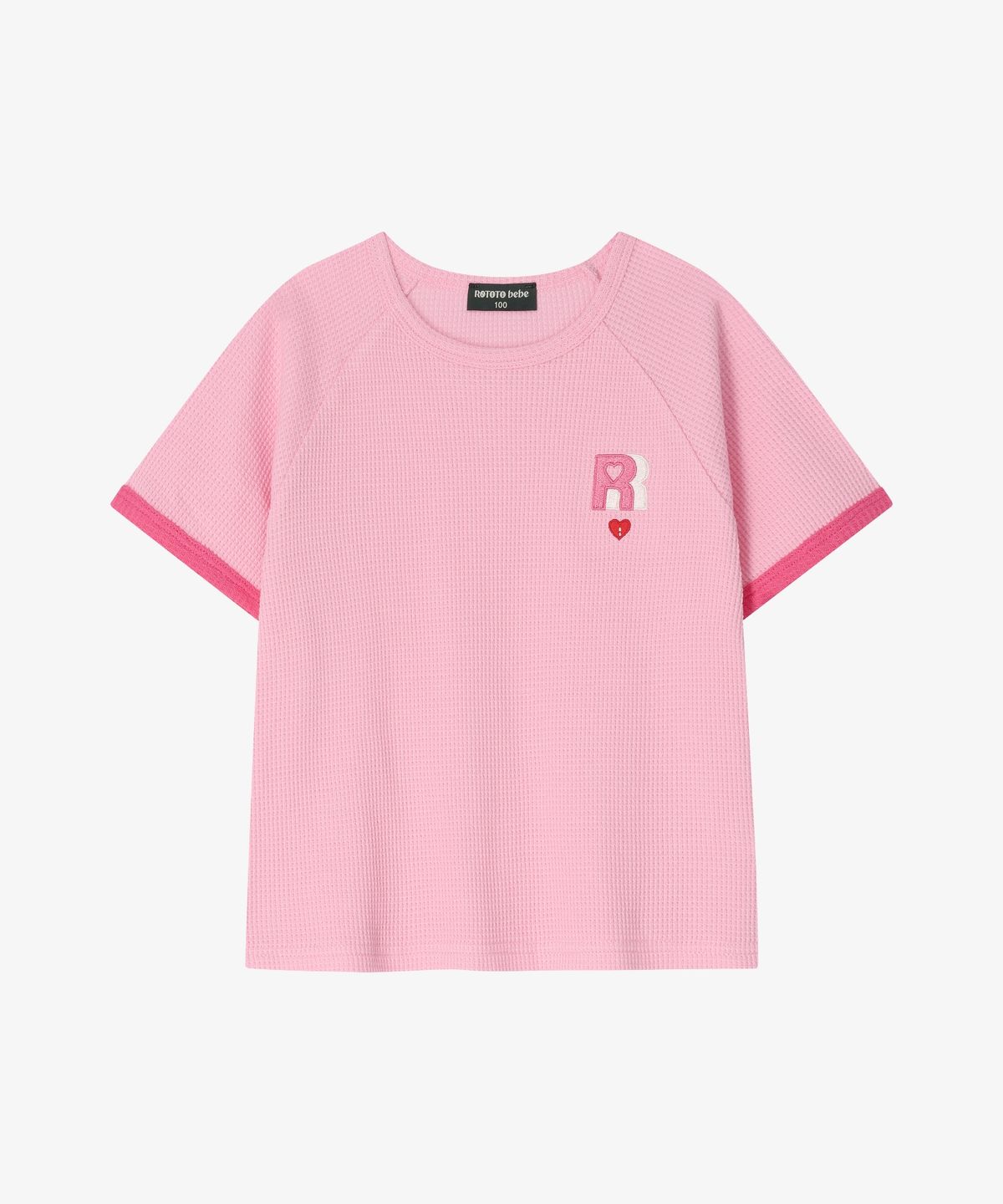 로토토베베(ROTOTOBEBE) 와플 라인 포인트 셋업 핑크 RO6BCSE18P2