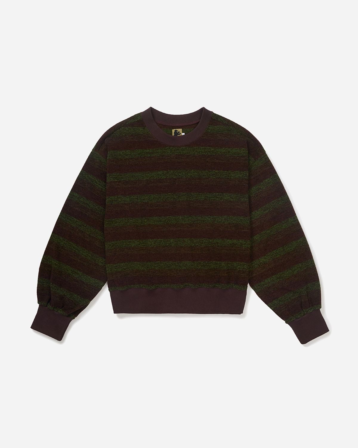 사일런트실러블(SILENTSYLLABLE) Grain stripe pullover knit / Brown
