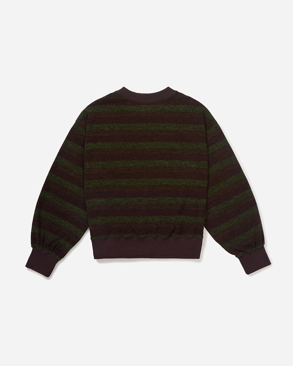 사일런트실러블(SILENTSYLLABLE) Grain stripe pullover knit / Brown
