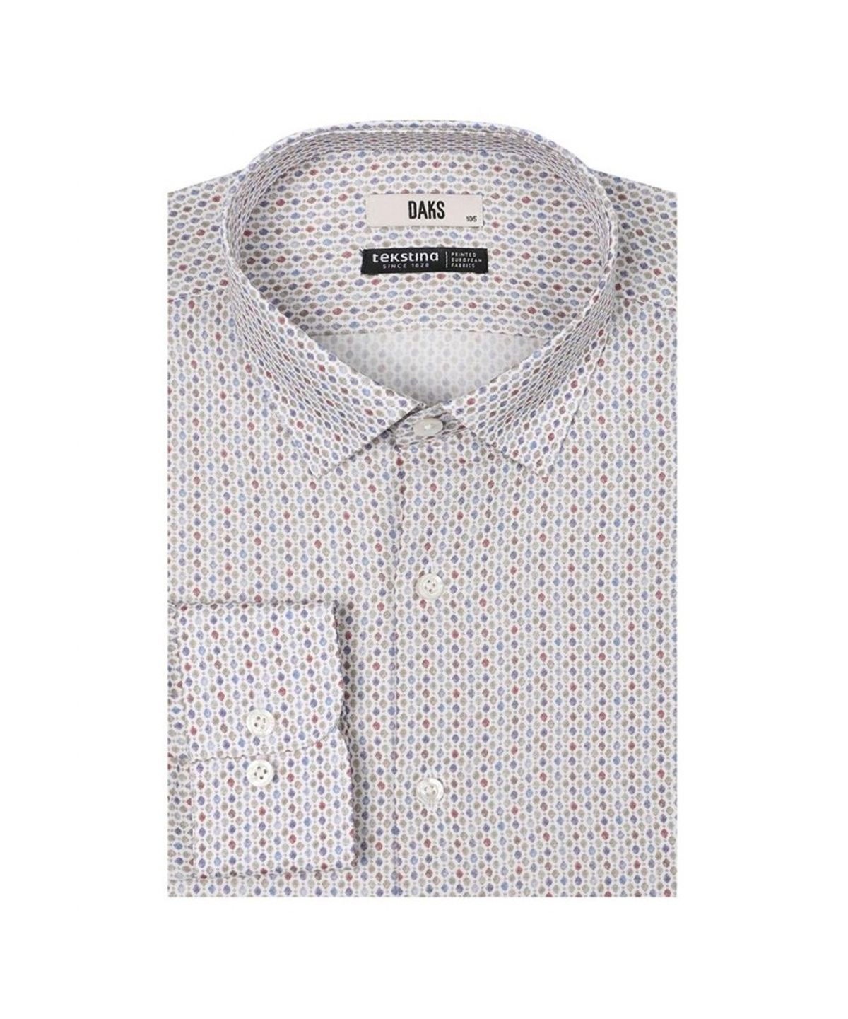 닥스셔츠(DAKS SHIRTS) 노케어 레이온100 프린트 패턴 드레스셔츠 레귤러핏_DLA1SHDL182A1