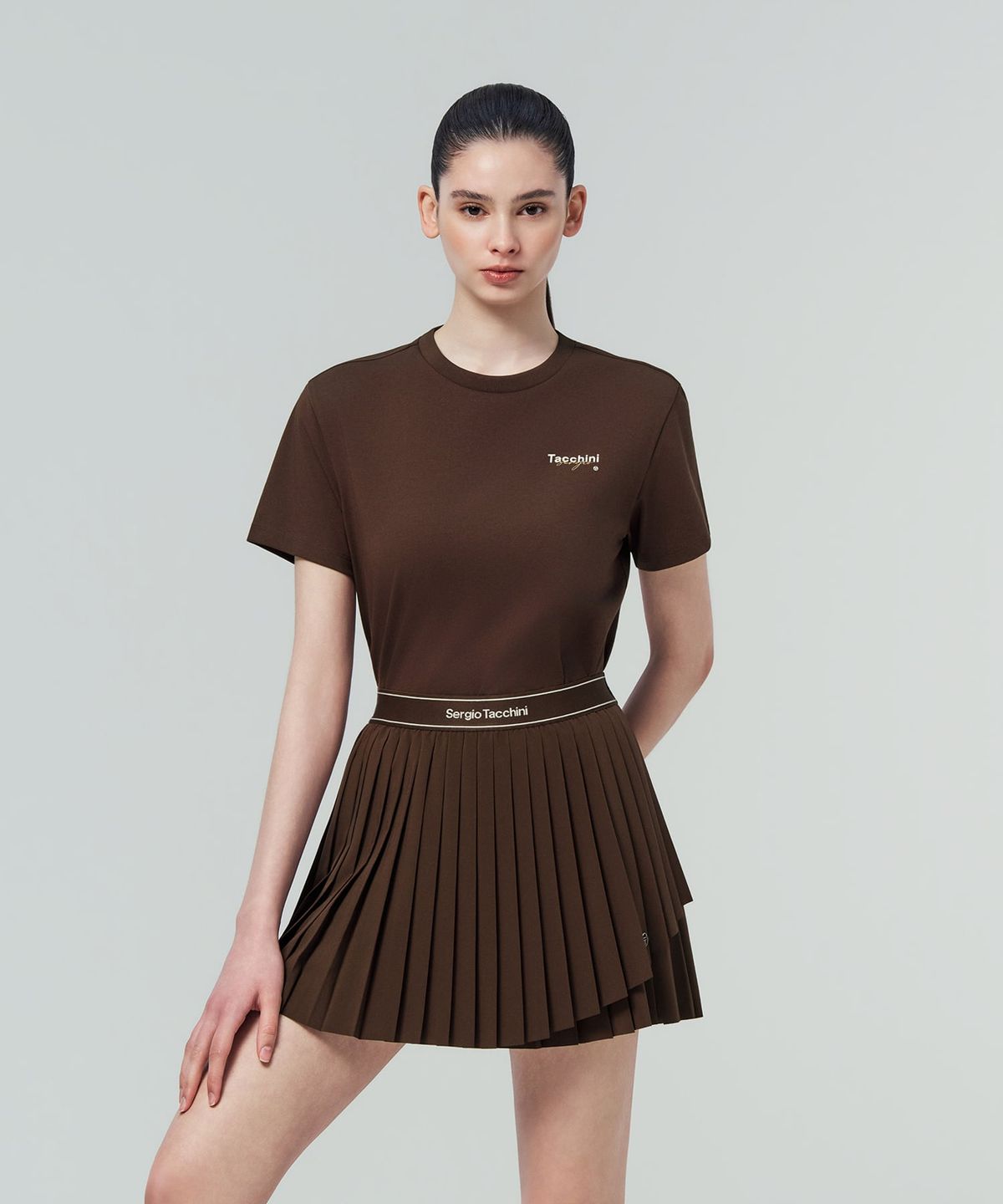 세르지오 타키니(SERGIO TACCHINI) U 그래픽 레귤러핏 티셔츠 (D.Brown)