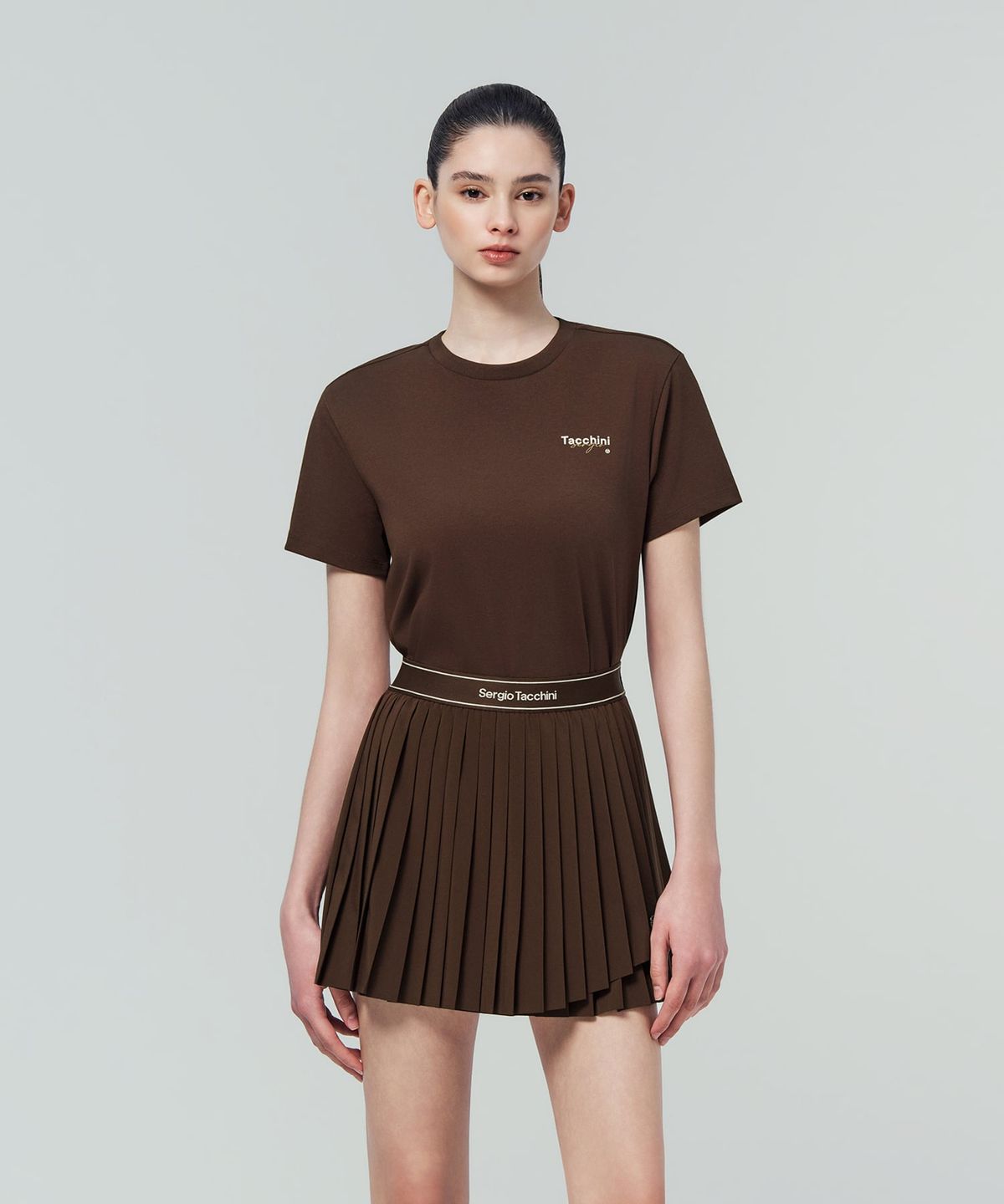 세르지오 타키니(SERGIO TACCHINI) U 그래픽 레귤러핏 티셔츠 (D.Brown)