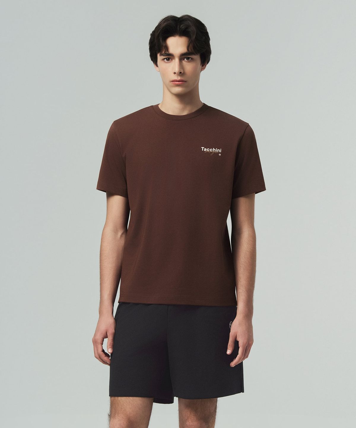 세르지오 타키니(SERGIO TACCHINI) U 그래픽 레귤러핏 티셔츠 (D.Brown)