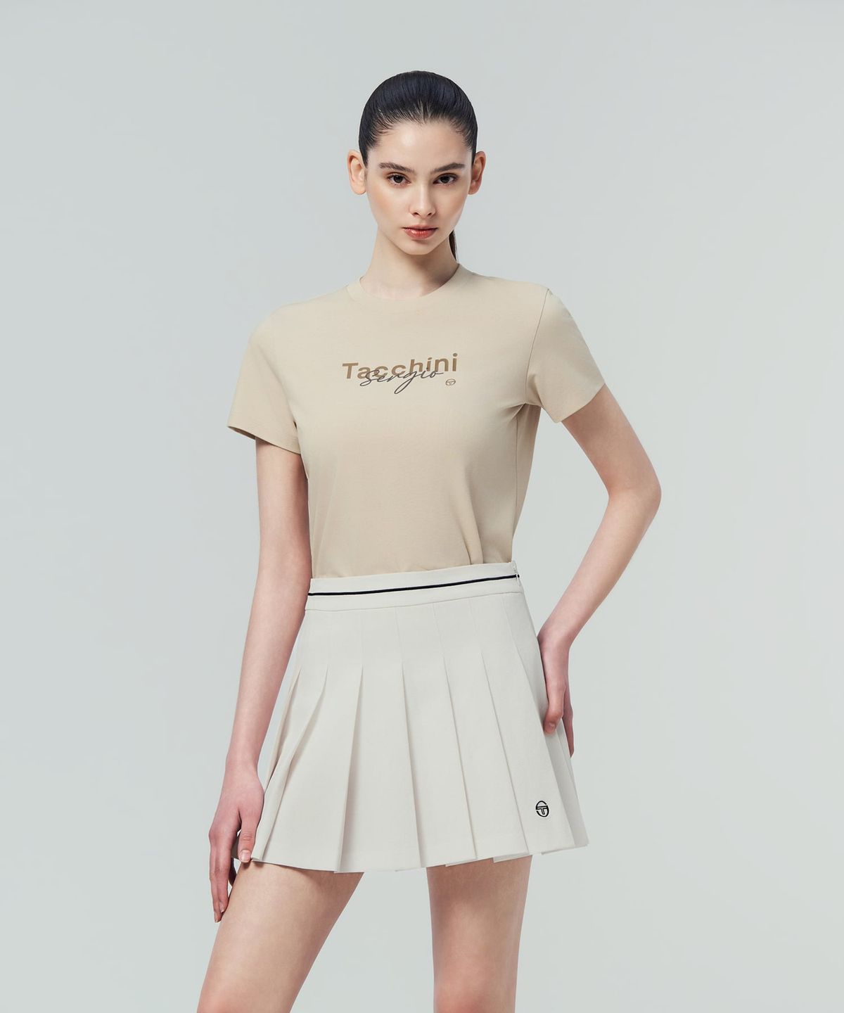 세르지오 타키니(SERGIO TACCHINI) W 그래픽 레귤러핏 티셔츠 (L.Beige)