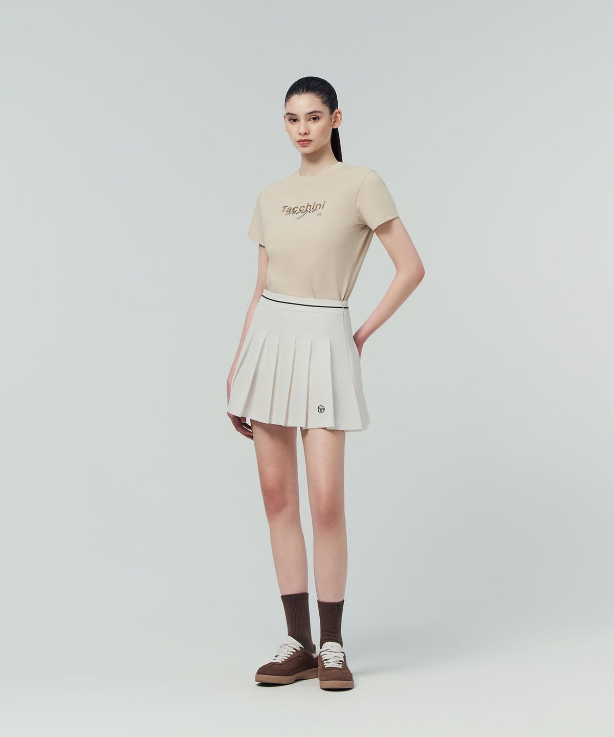 세르지오 타키니(SERGIO TACCHINI) W 그래픽 레귤러핏 티셔츠 (L.Beige)